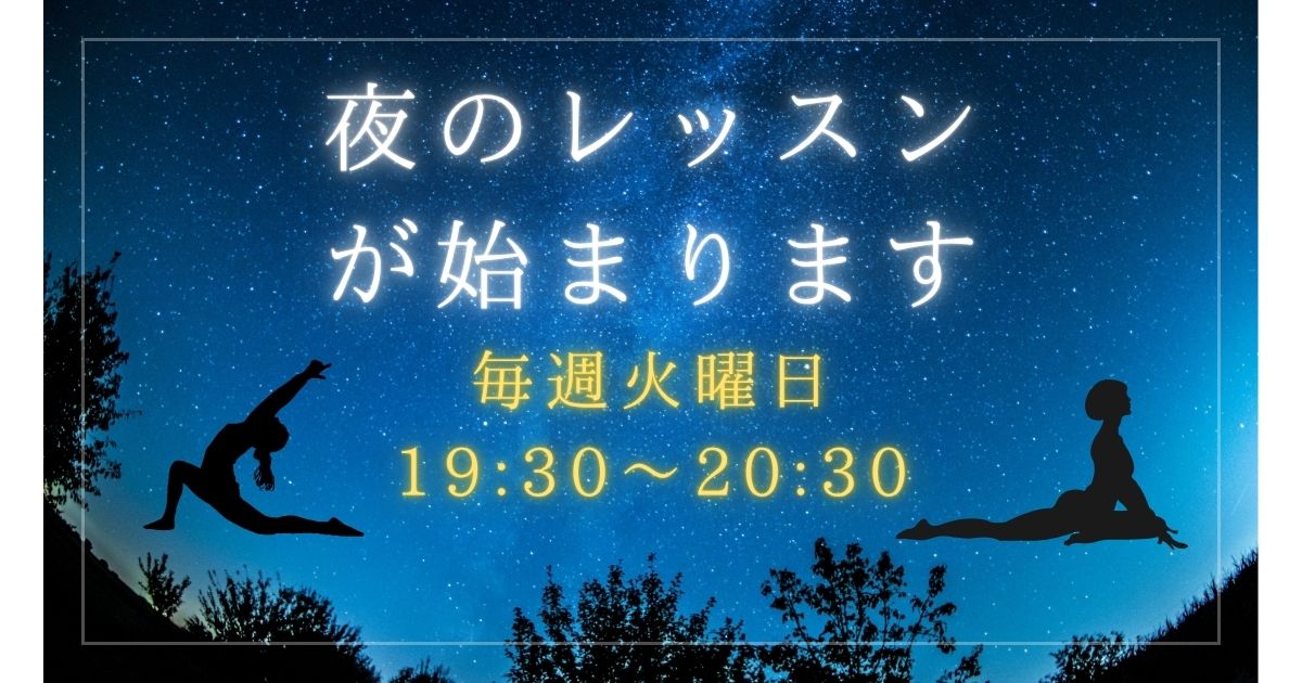 夜のレッスンが始まります！！